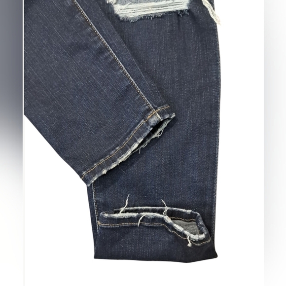 Frame Le High Skinny Distressed Destroyed Raw Hem Jeans Size 24 - Picture 11 of 16